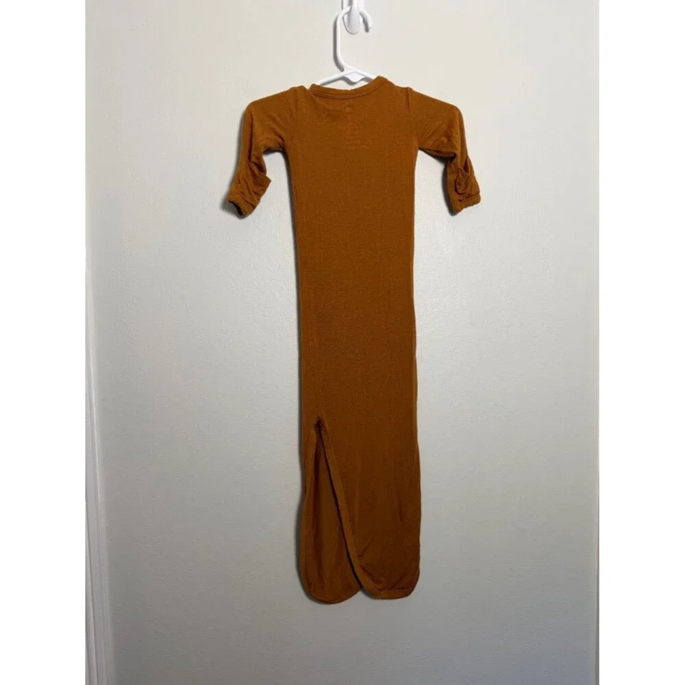Little Buggins Rust Colored Bamboo Sleeper Gown - Size 0-3 months
